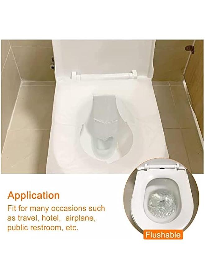 رينكس 200 حزمة غطاء مرحاض ورقي يمك التخلص ما، غطاء مرحاض ورقي قال للتحلل للكار والأطفال، غطاء مرحاض ورقي قال لل للرحلات والمراحيض العامة والطائرات ورحلات التخييم - Image 2