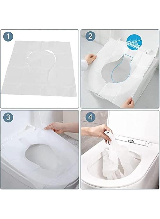 رينكس 200 حزمة غطاء مرحاض ورقي يمك التخلص ما، غطاء مرحاض ورقي قال للتحلل للكار والأطفال، غطاء مرحاض ورقي قال لل للرحلات والمراحيض العامة والطائرات ورحلات التخييم - Image 4
