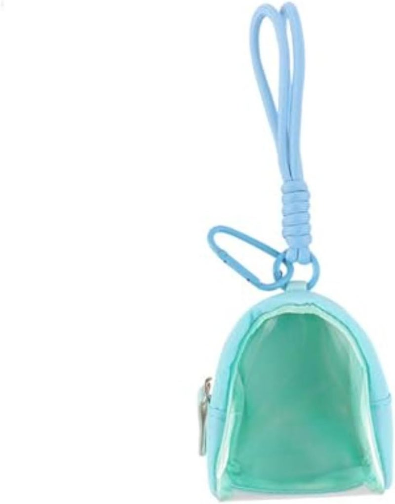 KeAiDMon Doll display canvas bag with keychain, portable figure transparent storage bag suitable for storing lipstick, Badge Wallet - Image 1
