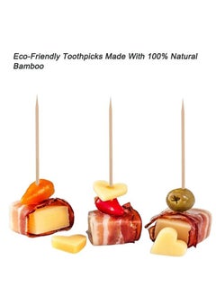 Generic Disposable Toothpicks Set Double-ended Sharp Pointed Bamboo Wood Picks with Dispenser Container Included Totally About 1800pcs  Teeth picks for Enhanced Oral Hygiene and Fruits Garnishes Cheese Skewering And DIY Art Craft Projects  - Image 5
