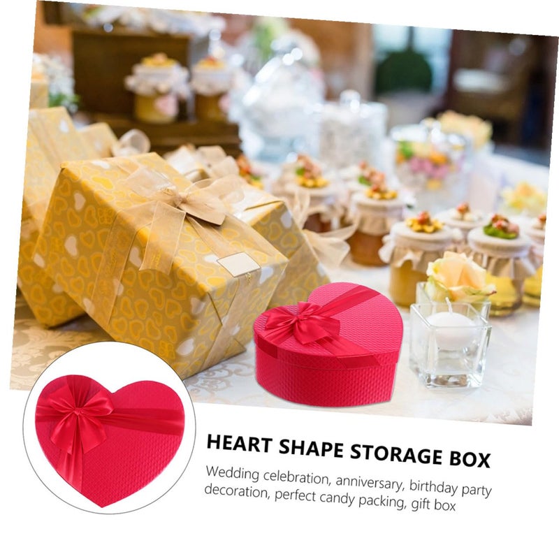 Heart Shape Wedding Boxes 2pcs Set Small Medium Candy Container For Bridal Shower Proposal Party Favor - Image 4