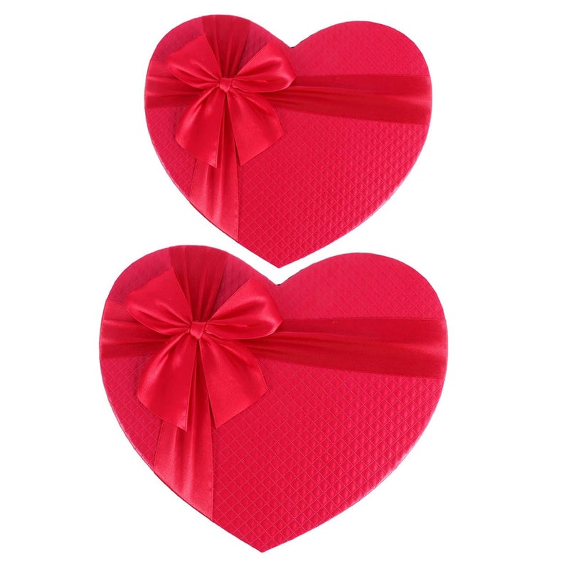 Heart Shape Wedding Boxes 2pcs Set Small Medium Candy Container For Bridal Shower Proposal Party Favor - Image 2