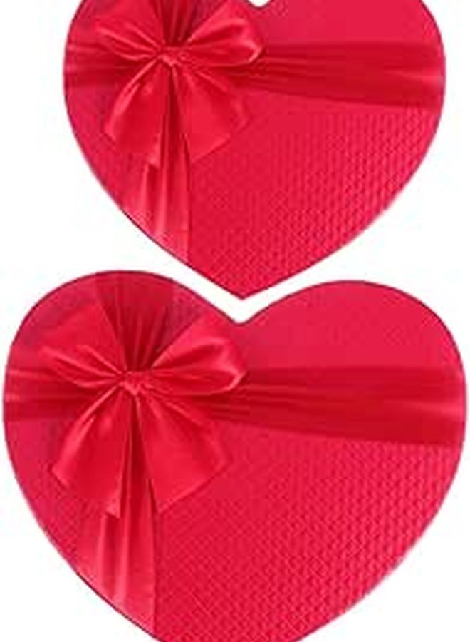 Heart Shape Wedding Boxes 2pcs Set Small Medium Candy Container For Bridal Shower Proposal Party Favor - Image 1