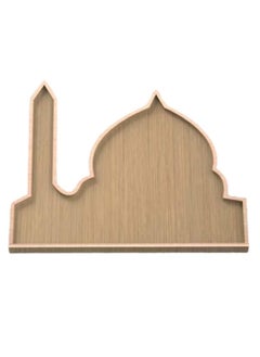 HILALFUL Acacia Wooden Serving Tray - Mosque | Kitchenware | Serveware | Trays for Decoration | Kitchen Decoration | Trays for Eid, Ramadan, Eid Al Adha Décor & Other Celebrations | Tray Organizer