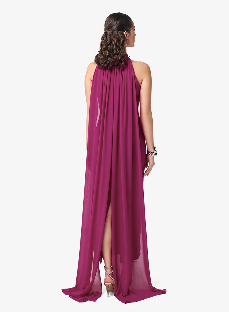 ثريدز باي اجوني فستان ماكسي بلا أكمام بتصميم درابيه