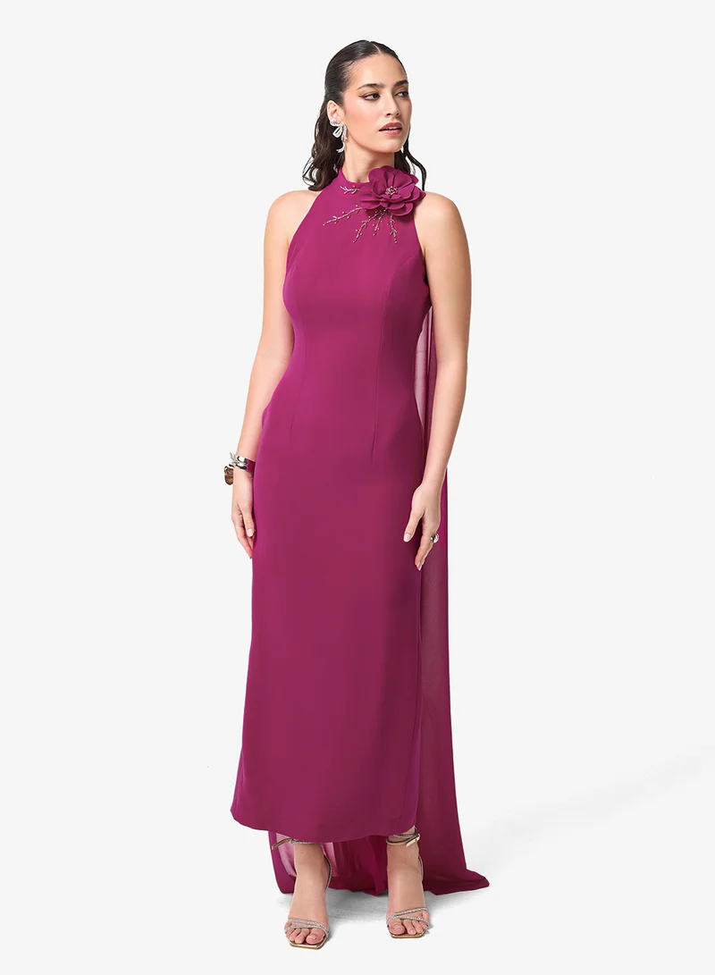 ثريدز باي اجوني فستان ماكسي بلا أكمام بتصميم درابيه