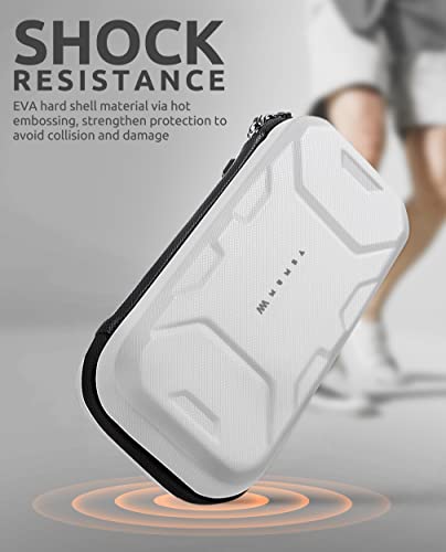 Mumba Carrying Case for Nintendo Switch (Compatible with OLED), [Plus Version] Portable Protective Travel Carry handbag Pouch for Blade/Battle Case [Large Capacity] (White) - Image 3