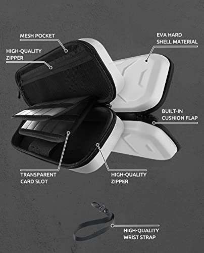 Mumba Carrying Case for Nintendo Switch (Compatible with OLED), [Plus Version] Portable Protective Travel Carry handbag Pouch for Blade/Battle Case [Large Capacity] (White) - Image 4