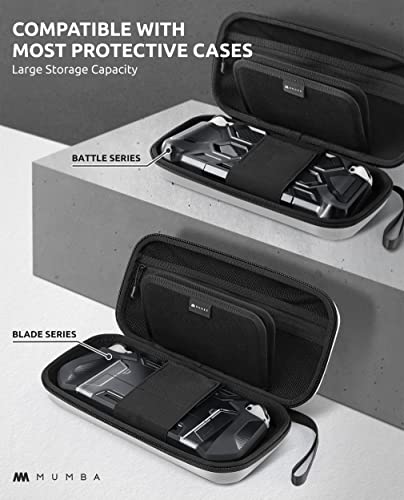 Mumba Carrying Case for Nintendo Switch (Compatible with OLED), [Plus Version] Portable Protective Travel Carry handbag Pouch for Blade/Battle Case [Large Capacity] (White) - Image 5