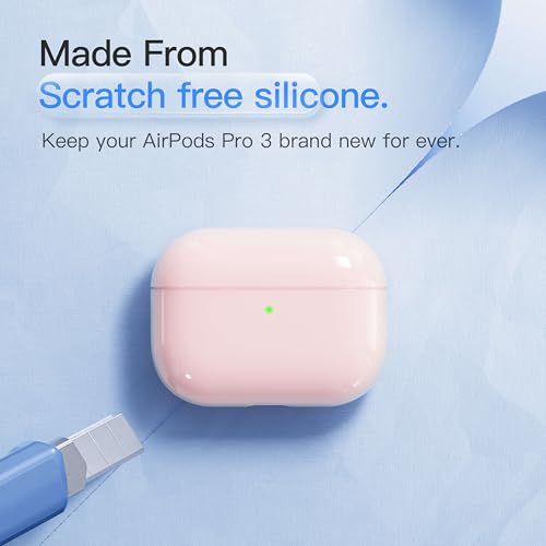 DamonLight Case for AirPods Pro 3 Never-Sretch-Out DamonLight Shock-Proof Protective Semi Hard Silicone Case Compatible with Apple Airpods Pro 3rd Generation (Pink) - Image 4