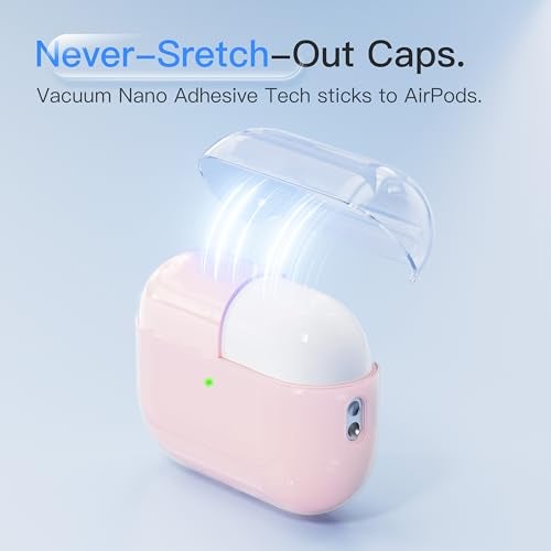 DamonLight Case for AirPods Pro 3 Never-Sretch-Out DamonLight Shock-Proof Protective Semi Hard Silicone Case Compatible with Apple Airpods Pro 3rd Generation (Pink) - Image 3