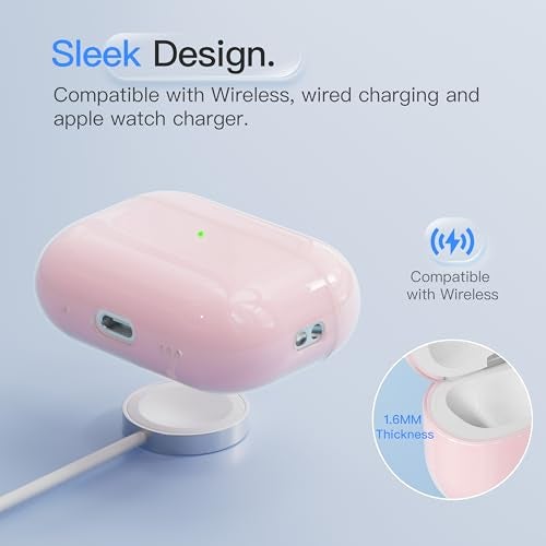 DamonLight Case for AirPods Pro 3 Never-Sretch-Out DamonLight Shock-Proof Protective Semi Hard Silicone Case Compatible with Apple Airpods Pro 3rd Generation (Pink) - Image 5
