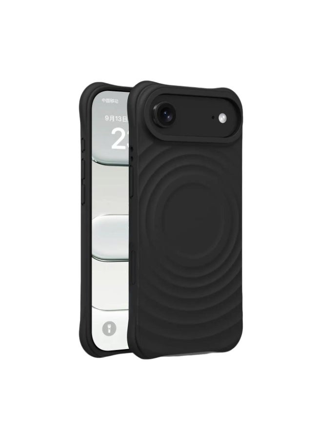 Liquid Silicone Magnetic 3D Ripple Phone Case for Apple iPhone 17 Air, Full Coverage, Shockproof - Image 1