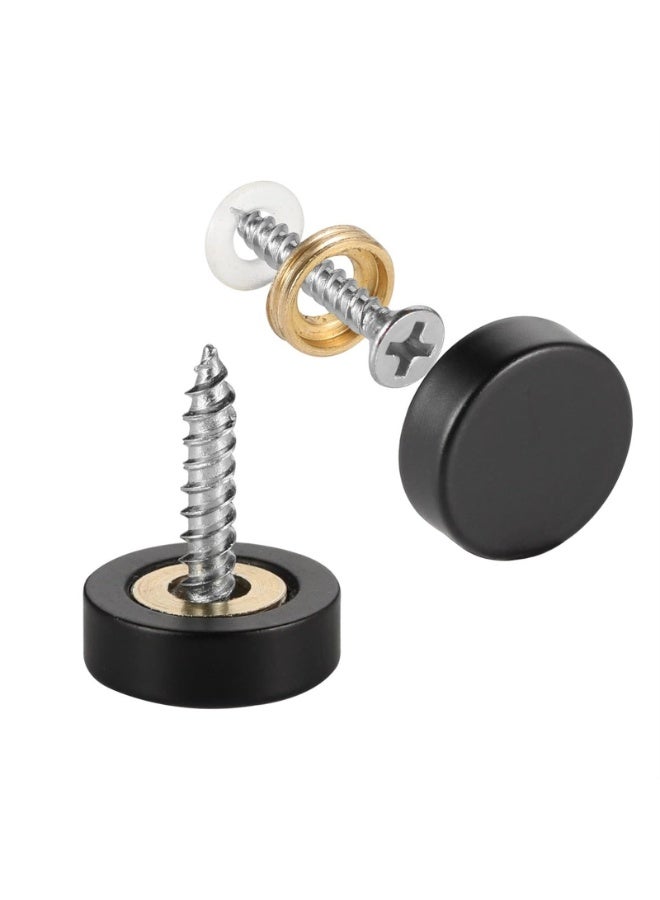 5pcs,Screw Covers Caps  Mirror Screws Fasteners, Sign Advertising Hardware,  Diameter,Black  - Image 1