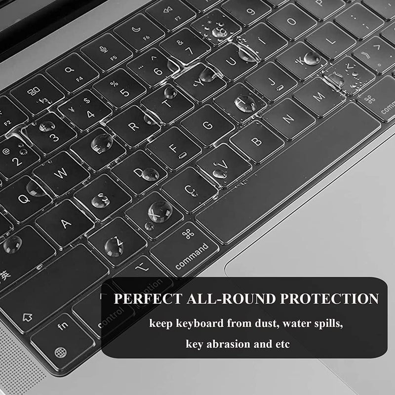 EooCoo Case Compatible with MacBook Air 15 inch M5 2026 2025-2023 Release M4 M3 M2 Model A3448 A3241 A3114 A2941, Plastic Hard Shell Case & Keyboard Cover & Screen Protector, Sparkly Clear - Image 4