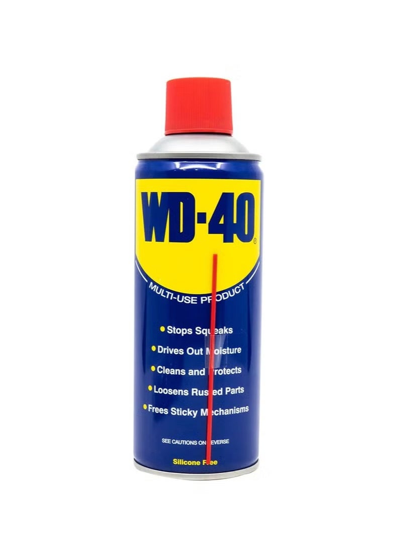 دبليو دي-40 منتج WD-40 متعدد الاستخدامات، مزلق ومزيل للصدأ – يقلل الاحتكاك، يخترق الأجزاء العالقة، يحمي المعدن، يزاح المياه – عبوة رش سعة 330 مل - Image 1