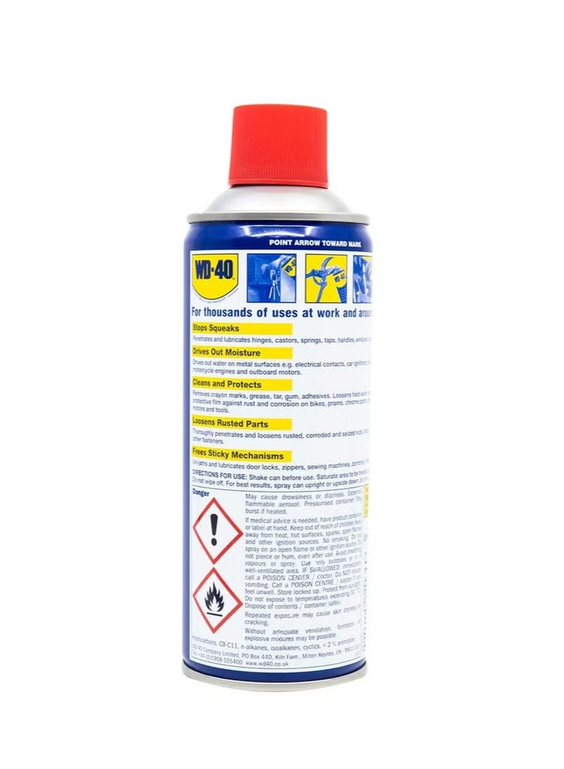 دبليو دي-40 منتج WD-40 متعدد الاستخدامات، مزلق ومزيل للصدأ – يقلل الاحتكاك، يخترق الأجزاء العالقة، يحمي المعدن، يزاح المياه – عبوة رش سعة 330 مل - Image 3