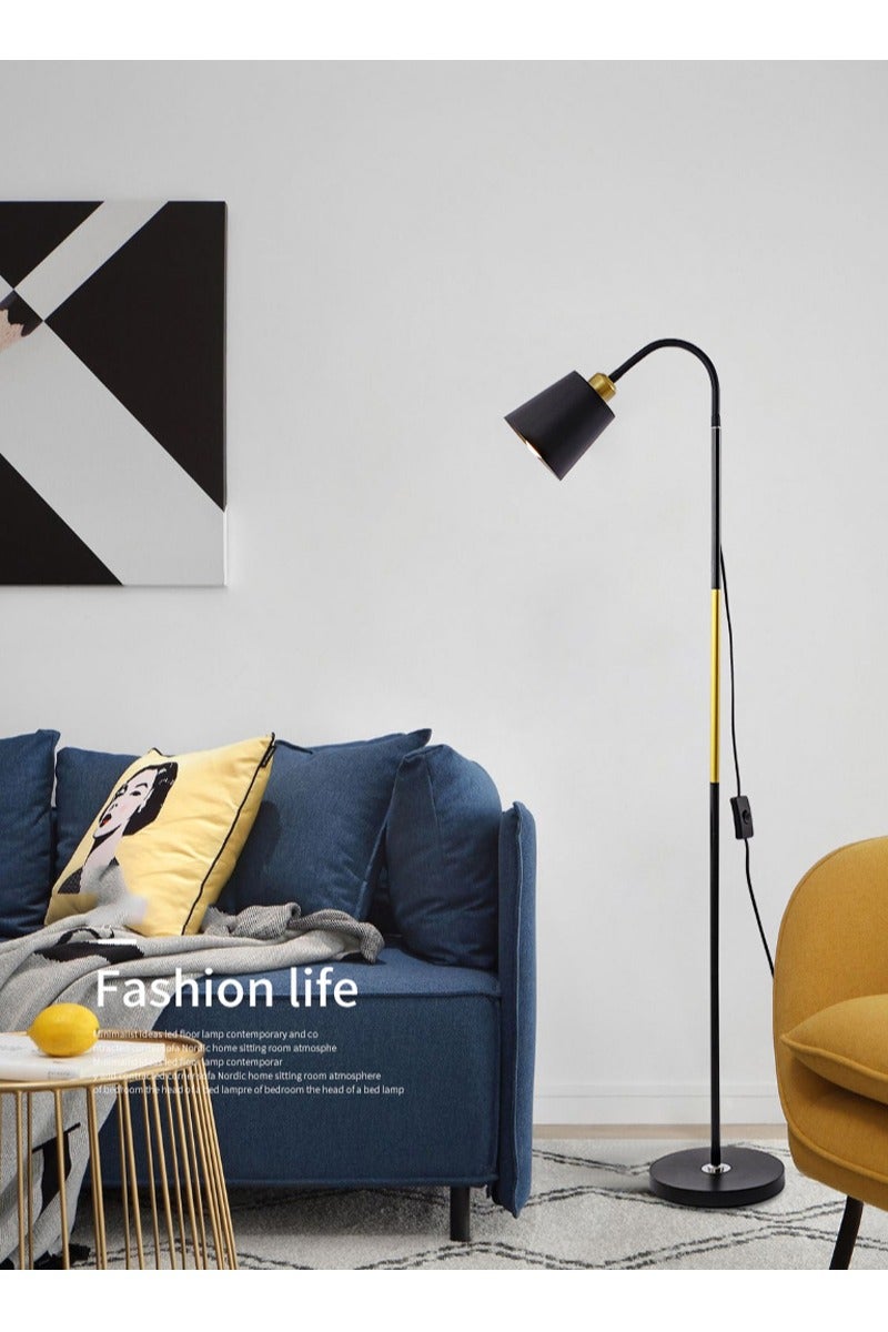 Sharpdo Modern Minimalist floor lamp, 9W LED 3 Colours Adjustable, Suitable for bedroom living room office Black 160x21.5 cm - Image 2