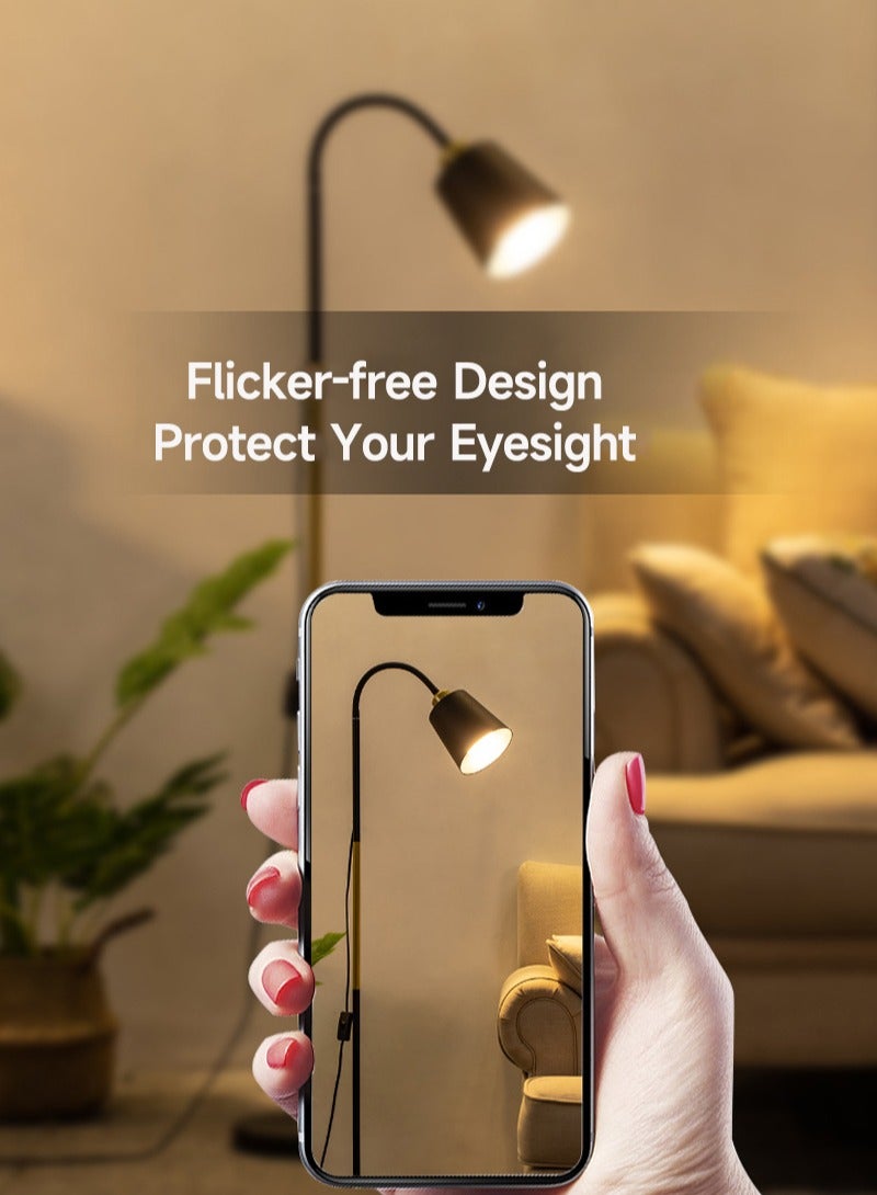 Sharpdo Modern Minimalist floor lamp, 9W LED 3 Colours Adjustable, Suitable for bedroom living room office Black 160x21.5 cm - Image 4