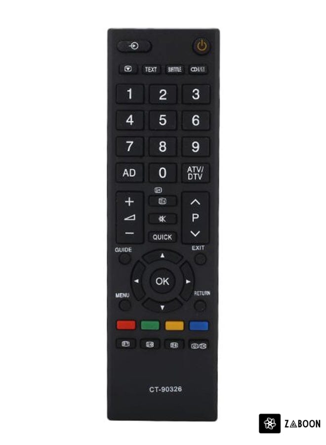 Zaboon TV Remote Control for Toshiba Black