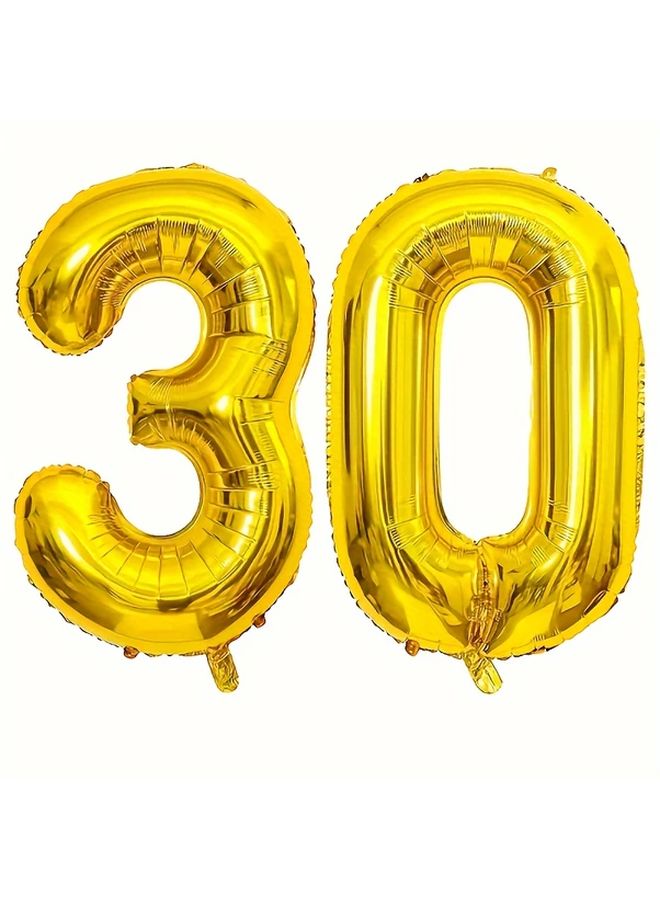 Large Black Number 2 5 Balloons 40 Inch Golden Party Decorations Birthday - Image 5