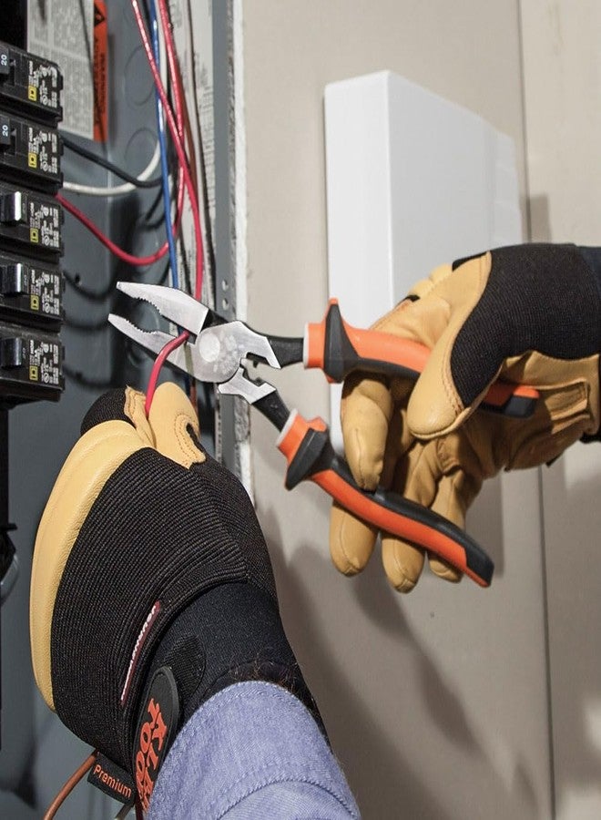 Klein Tools 12098EINS Insulated Combination Pliers with VDE Certified 3-Part Insulation, Crimping Die and Toothed Pipe-Grip - Image 2