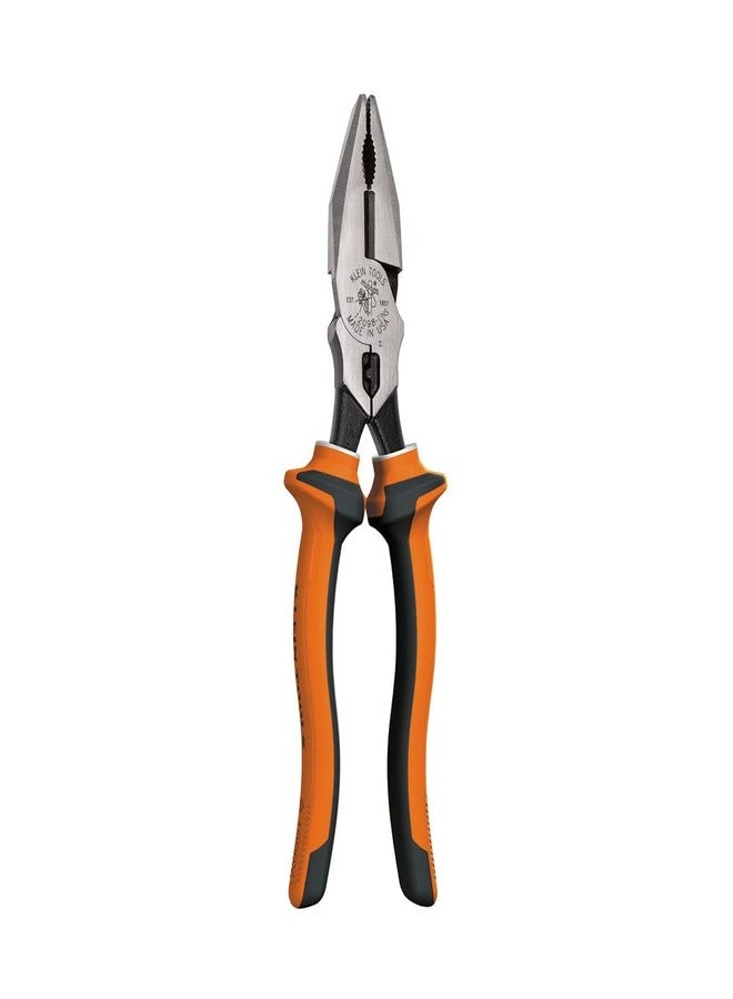 Klein Tools 12098EINS Insulated Combination Pliers with VDE Certified 3-Part Insulation, Crimping Die and Toothed Pipe-Grip - Image 1