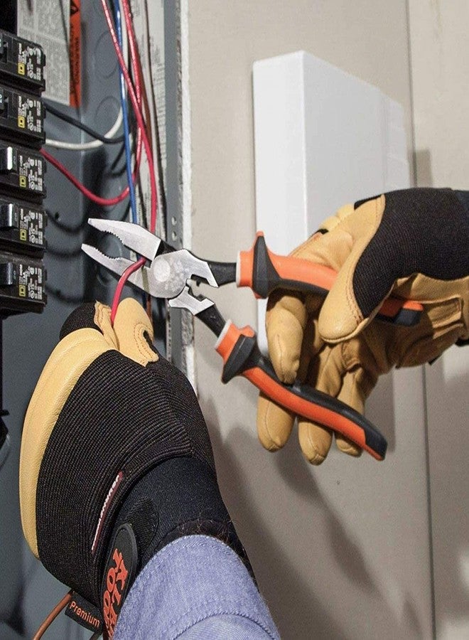 Klein Tools 12098EINS Insulated Combination Pliers with VDE Certified 3-Part Insulation, Crimping Die and Toothed Pipe-Grip - Image 5