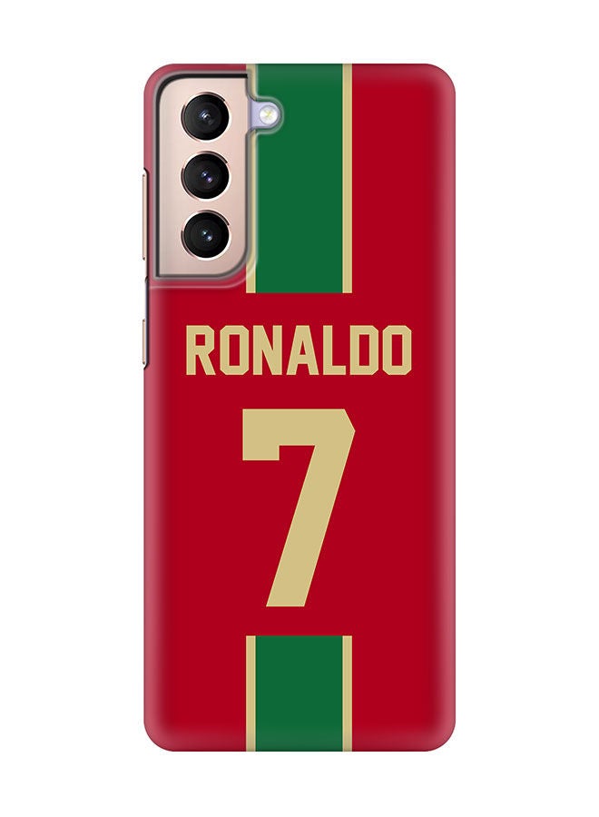 Stylizedd Slim Cover for Samsung Galaxy S21 Plus 5G Case Snap Classic Series Mobile Cover Hard PC Shield Matte Finish Print -Portugal-Player-Ronaldo - Image 1