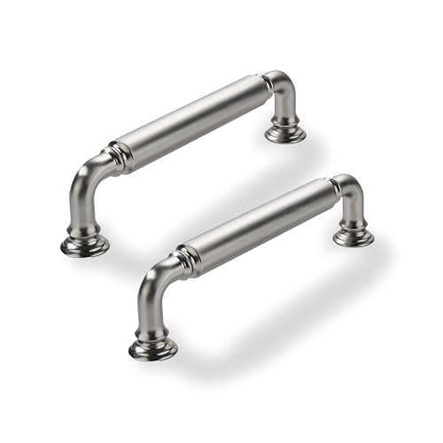 CABDM 10 Pack 334 Inch Hole Center Brushed Satin Nickel Cabinet pulls HeavyDuty Solid Cabinet Handle Hardware Suitable for cabinets Dressers Kitchens and Bathroom cabinets - Image 1