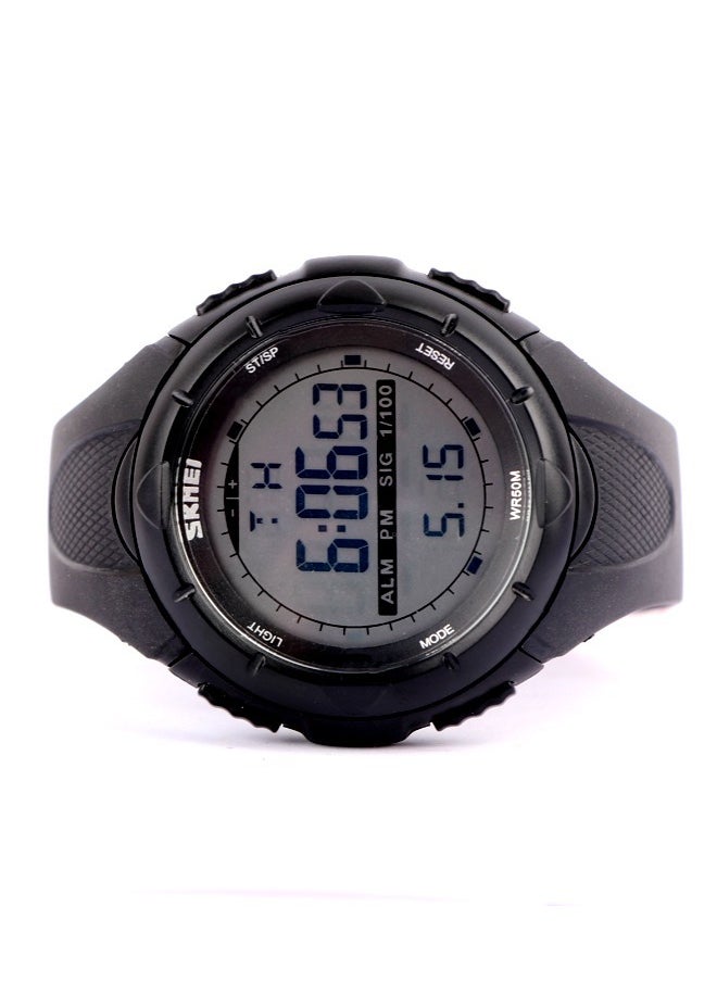 SKMEI Skmei Men’s Casual-Digital Watch -Black Dial-Black Band Rubber  - Image 2