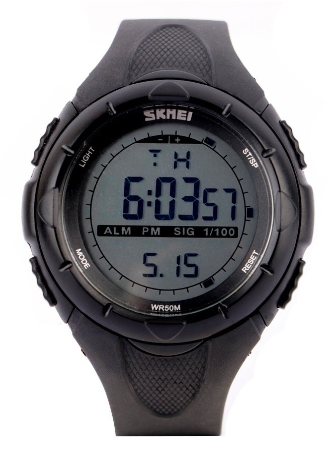 SKMEI Skmei Men’s Casual-Digital Watch -Black Dial-Black Band Rubber  - Image 1