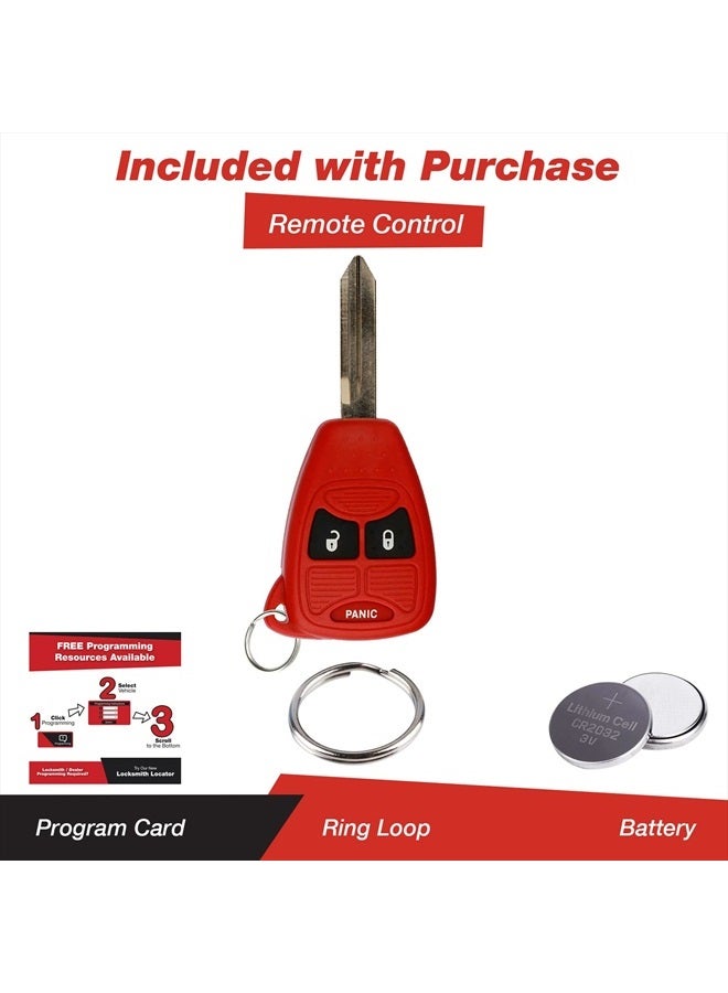 KeylessOption Keyless Entry Remote Control Car Key Fob Replacement for OHT692427AA KOBDT04A Red - Image 2