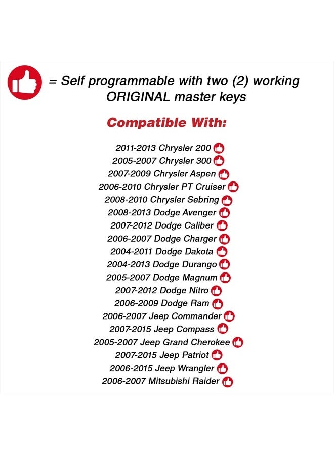 KeylessOption Keyless Entry Remote Control Car Key Fob Replacement for OHT692427AA KOBDT04A Red - Image 4