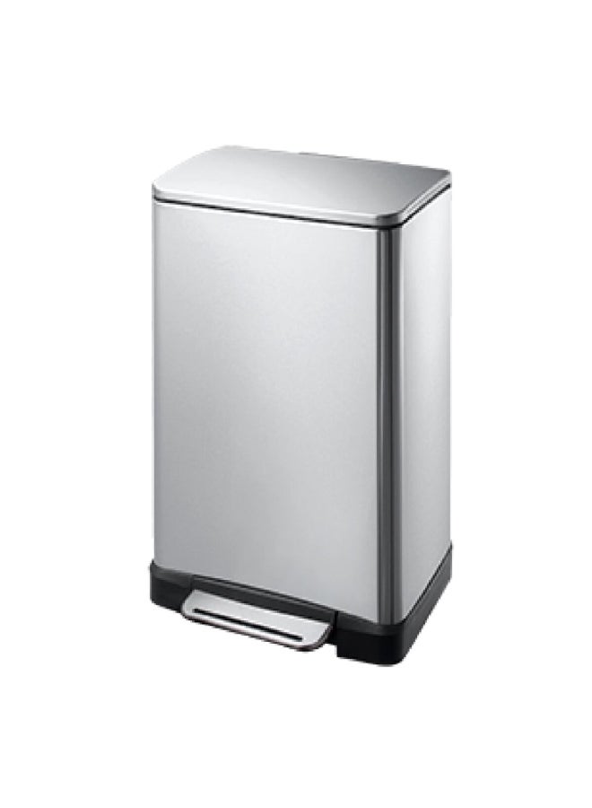 EKO E-Cube Fingerprint Resistant Stainless Steel Step Bin with Odor Control Silver 40 L EK9268MT - Image 2