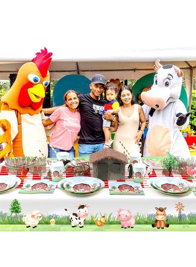 Heboland Watercolor Farm Birthday Party Supplies Plates Set For 25 Guests 125 Pieces Paper Plates Napkins Cups Tableware For Barnyard Farm Animals Themed Party Decorations - Image 5