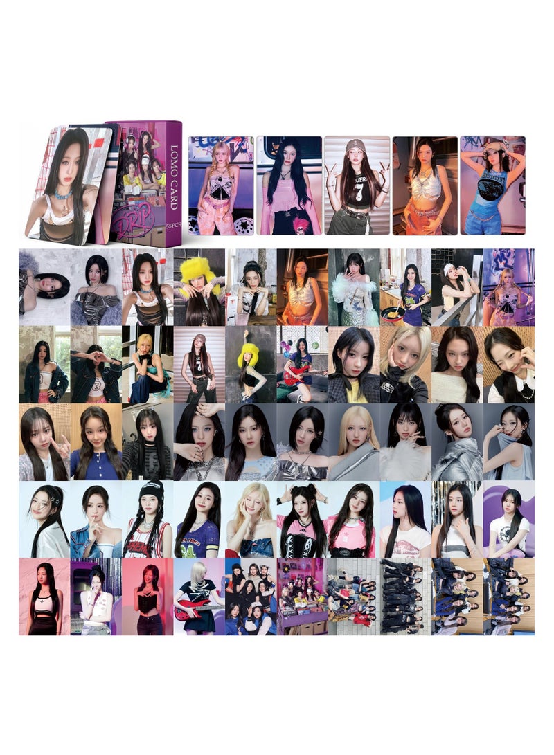 NIBEMINENT 55 Pcs Kpop BABYMONSTER DRIP Lomo Cards Card For Fans Collection Gifts - Image 1