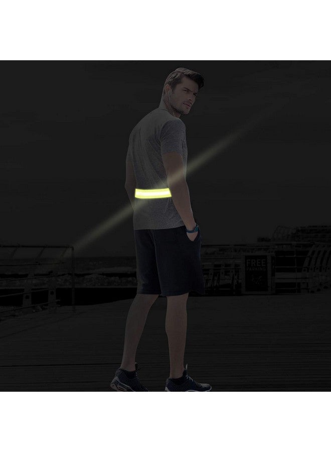 Hotop 6 Pieces Reflective Band Strap Safety Reflective Glow Belt Pt Belt High Visibility Reflective Waist Belt For Arm, Wrist, Ankle, Leg Running Cycling Walking Marathon (Green)  - Image 5