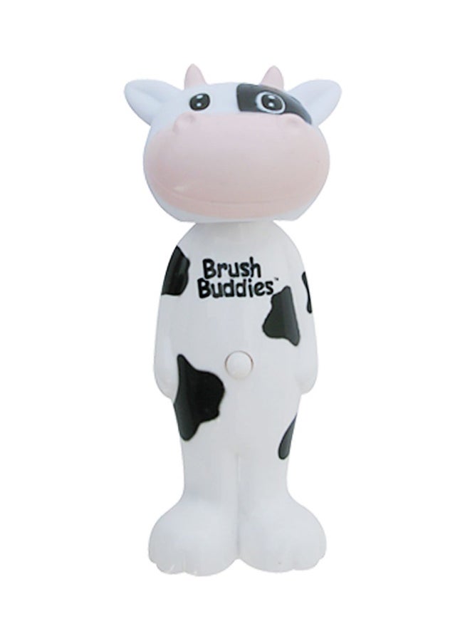 Brush Buddies BrushBuddies Poppin 00304-72 Milky Wayne (Cow) Fun Animal Character Manual Toothbrush for Kids or Children - Image 2