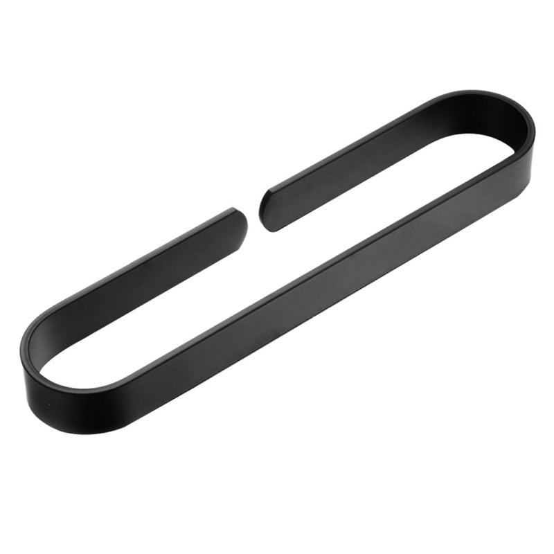 Black Wall Mounted 50cm Aluminium Alloy Towel Rack Holder For Bathroom Kitchen - Image 2
