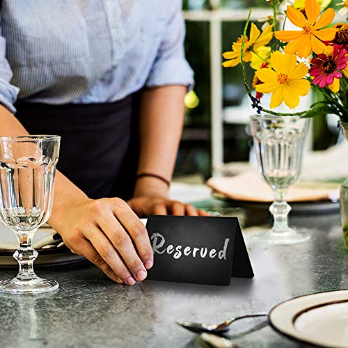 IRICUS 20 Pack Chalkboard Tent Signs 4x3 – Mini Tabletop Food Labels for Buffet Wedding & Party Use – Plastic Reusable Chalk Name Tags & Display Signs for Events - Image 2