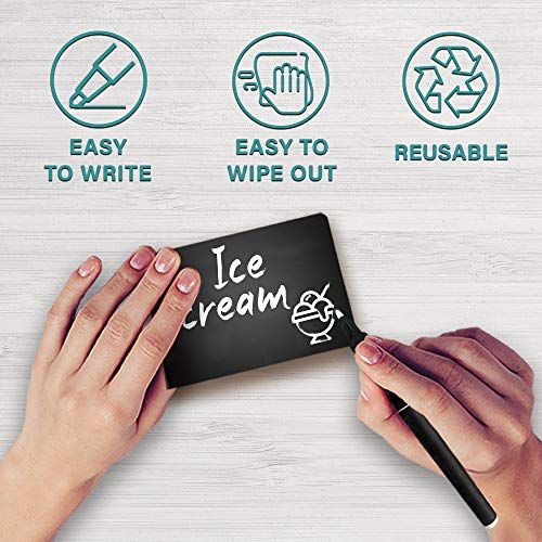 IRICUS 20 Pack Chalkboard Tent Signs 4x3 – Mini Tabletop Food Labels for Buffet Wedding & Party Use – Plastic Reusable Chalk Name Tags & Display Signs for Events - Image 3