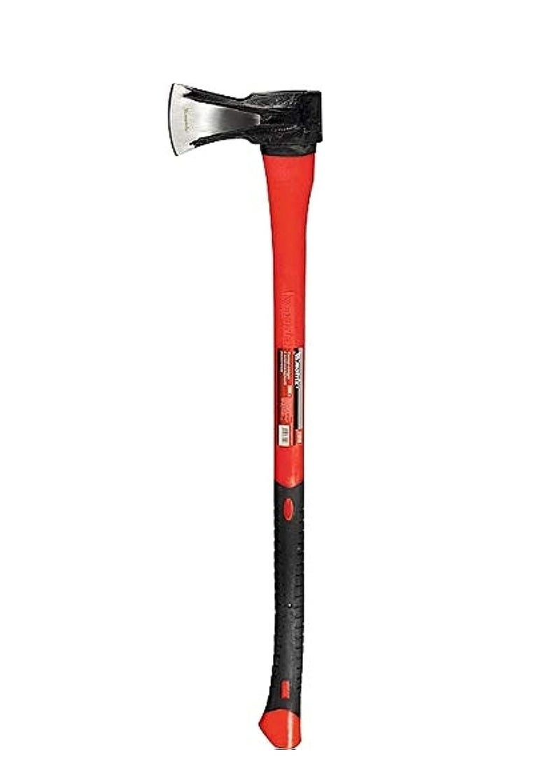 MTX Chopper Axe with Wedge-Shaped Blade and Rubber-Coated Fiberglass Handle (880mm, 2000g, 218169)