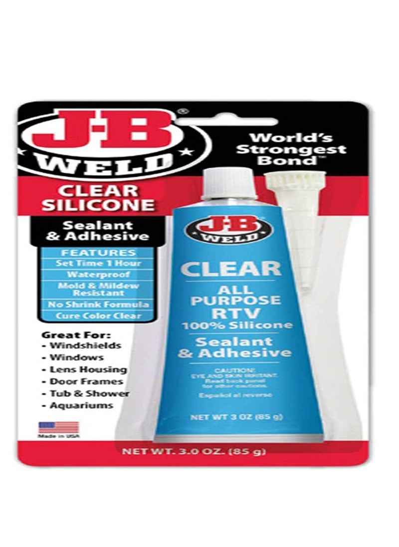 J-B WELD J-B Weld 31310 all purpose RTV silicone sealant and adhesive 3 oz. clear  - Image 4