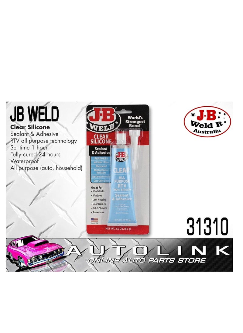J-B WELD J-B Weld 31310 all purpose RTV silicone sealant and adhesive 3 oz. clear  - Image 3