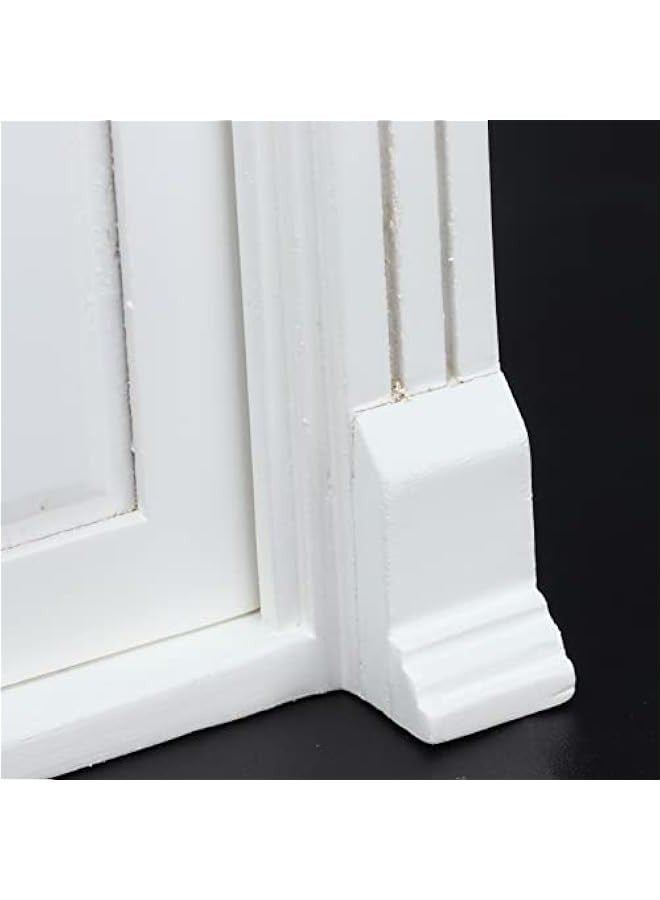 Dollhouse Door, 1:12 Doll House Mini Wooden Doors Flat Top Door Can be Opened Doll House Parts(White) - Image 5