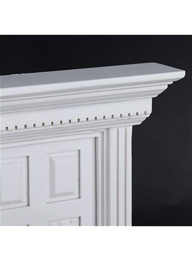 Dollhouse Door, 1:12 Doll House Mini Wooden Doors Flat Top Door Can be Opened Doll House Parts(White) - Image 4