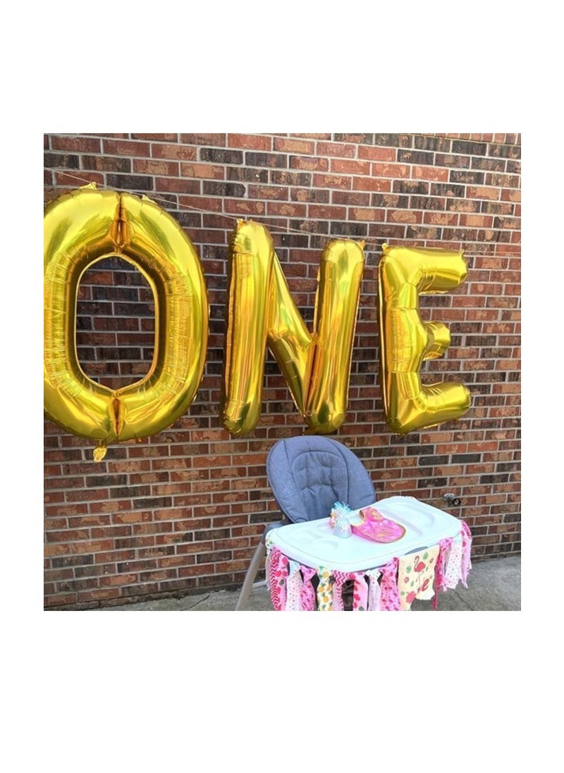 Party with Emma Gold Letter A to Z Balloons 32 inch Large Alphabet Balloons Gold Helium Foil Letter Balloon Banner for Birthday Party Anniversary Wedding Decoration (Gold-G)  - Image 2