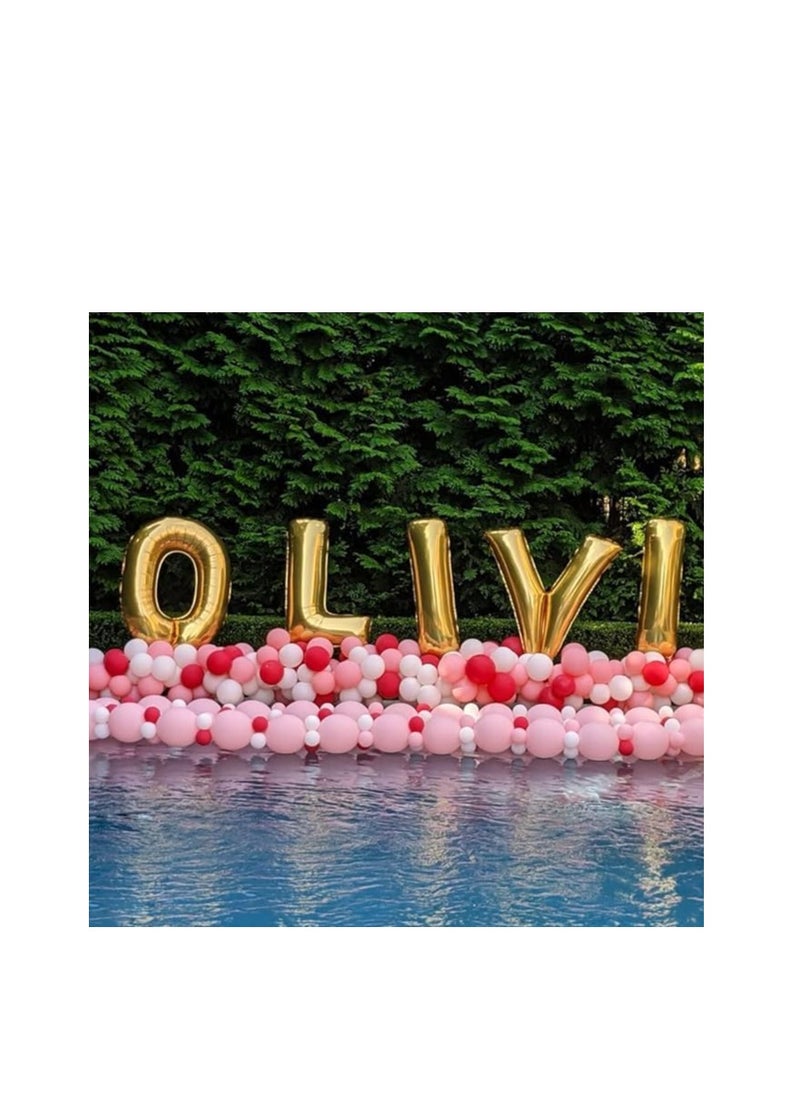 Party with Emma Gold Letter A to Z Balloons 32 inch Large Alphabet Balloons Gold Helium Foil Letter Balloon Banner for Birthday Party Anniversary Wedding Decoration (Gold-G)  - Image 4