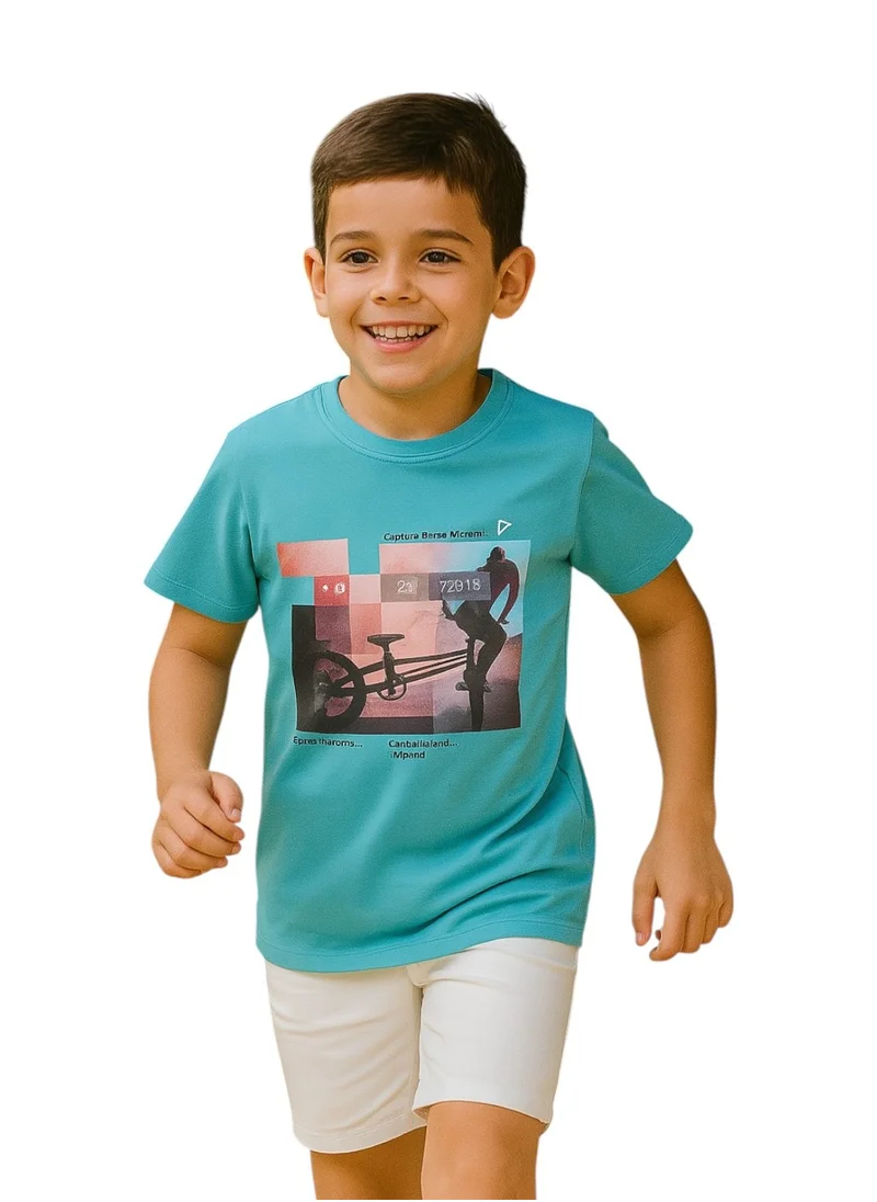 victor and jane Victor and Jane  Boys' T-Shirt Printed - Blue